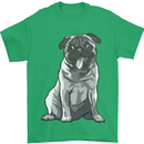 A Happy Pug Funny Dog Funny Mens T-Shirt Cotton Gildan Irish Green