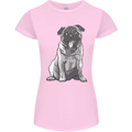 A Happy Pug Funny Dog Funny Womens Petite Cut T-Shirt Light Pink