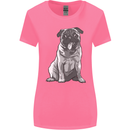 A Happy Pug Funny Dog Funny Womens Wider Cut T-Shirt Azalea