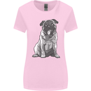 A Happy Pug Funny Dog Funny Womens Wider Cut T-Shirt Light Pink