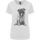 A Happy Pug Funny Dog Funny Womens Wider Cut T-Shirt White