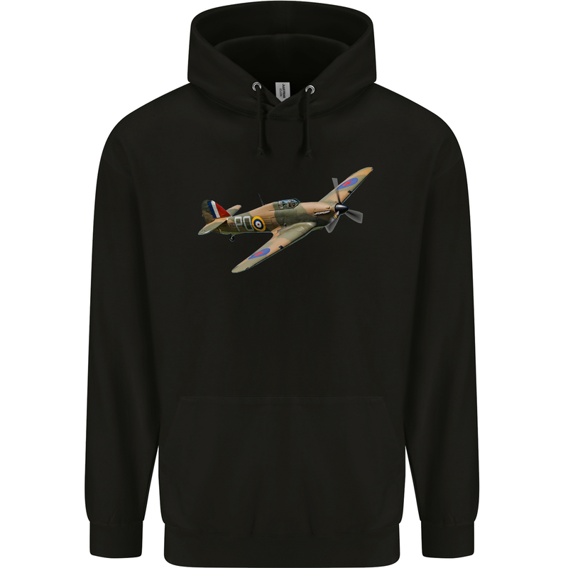 A Hawker Hurricane Flying Solo Childrens Kids Hoodie Black