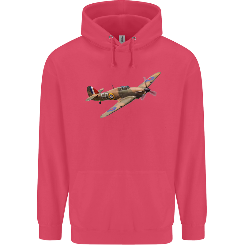 A Hawker Hurricane Flying Solo Childrens Kids Hoodie Heliconia