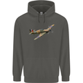 A Hawker Hurricane Flying Solo Childrens Kids Hoodie Storm Grey