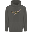 A Hawker Hurricane Flying Solo Childrens Kids Hoodie Storm Grey