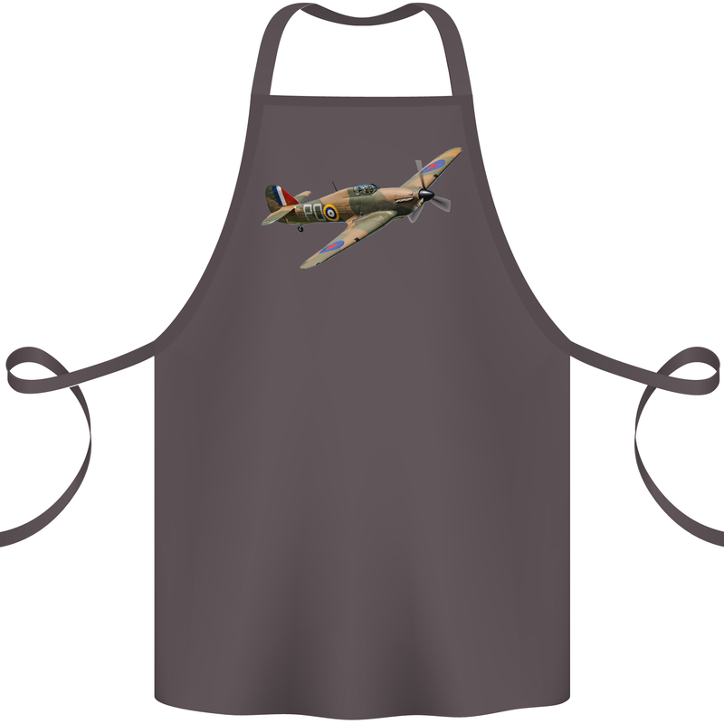 A Hawker Hurricane Flying Solo Cotton Apron 100% Organic Dark Grey