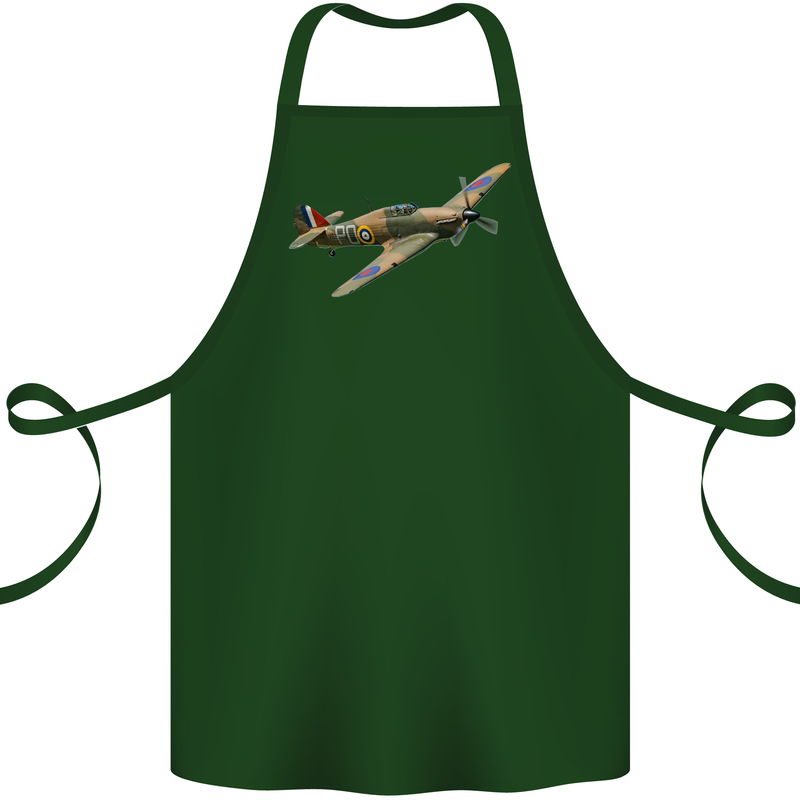 A Hawker Hurricane Flying Solo Cotton Apron 100% Organic Forest Green