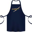A Hawker Hurricane Flying Solo Cotton Apron 100% Organic Navy Blue