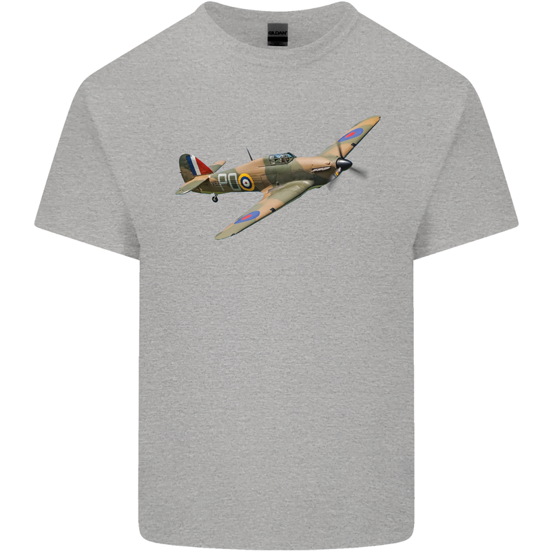 A Hawker Hurricane Flying Solo Kids T-Shirt Childrens Sports Grey