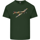 A Hawker Hurricane Flying Solo Mens Cotton T-Shirt Tee Top Forest Green
