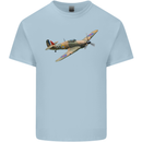 A Hawker Hurricane Flying Solo Mens Cotton T-Shirt Tee Top Light Blue
