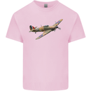 A Hawker Hurricane Flying Solo Mens Cotton T-Shirt Tee Top Light Pink