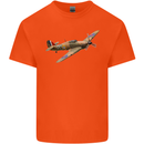 A Hawker Hurricane Flying Solo Mens Cotton T-Shirt Tee Top Orange