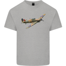 A Hawker Hurricane Flying Solo Mens Cotton T-Shirt Tee Top Sports Grey