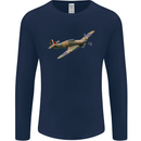 A Hawker Hurricane Flying Solo Mens Long Sleeve T-Shirt Navy Blue