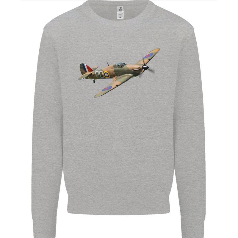 A Hawker Hurricane Flying Solo Mens Sweatshirt Jumper Sports Grey