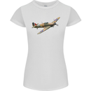 A Hawker Hurricane Flying Solo Womens Petite Cut T-Shirt White