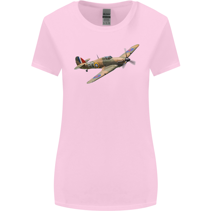A Hawker Hurricane Flying Solo Womens Wider Cut T-Shirt Light Pink