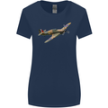 A Hawker Hurricane Flying Solo Womens Wider Cut T-Shirt Navy Blue