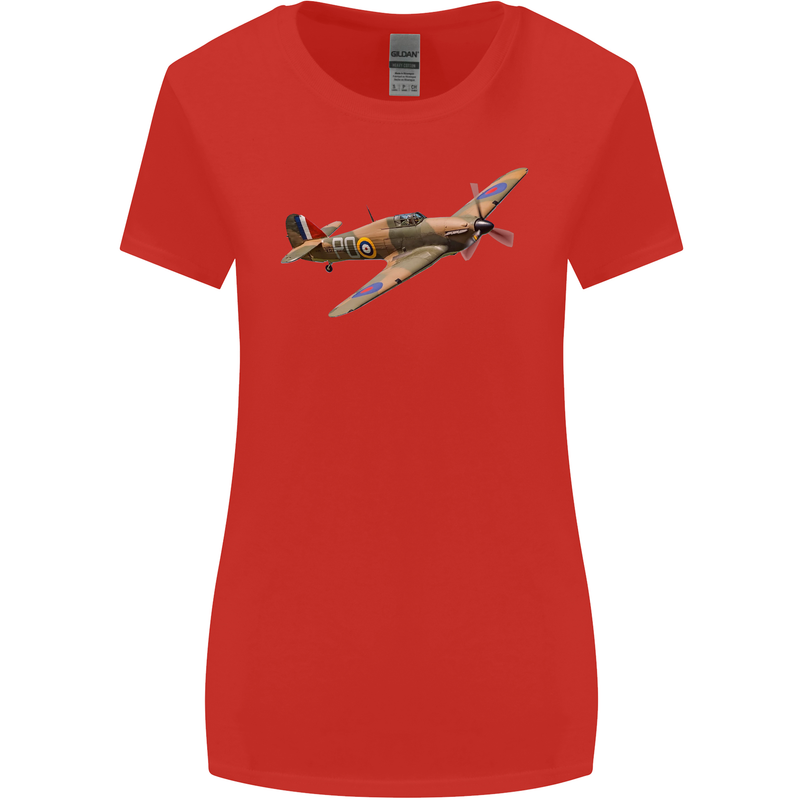 A Hawker Hurricane Flying Solo Womens Wider Cut T-Shirt Red