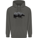 A Hedgehog Depicting a Forest Childrens Kids Hoodie Storm Grey