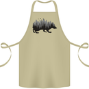 A Hedgehog Depicting a Forest Cotton Apron 100% Organic Khaki