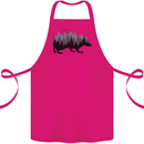 A Hedgehog Depicting a Forest Cotton Apron 100% Organic Pink