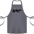 A Hedgehog Depicting a Forest Cotton Apron 100% Organic Steel