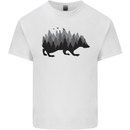 A Hedgehog Depicting a Forest Mens Cotton T-Shirt Tee Top White