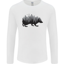 A Hedgehog Depicting a Forest Mens Long Sleeve T-Shirt White
