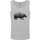 A Hedgehog Depicting a Forest Mens Vest Tank Top Sports Grey