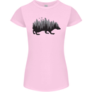 A Hedgehog Depicting a Forest Womens Petite Cut T-Shirt Light Pink