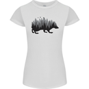 A Hedgehog Depicting a Forest Womens Petite Cut T-Shirt White