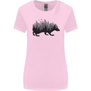 A Hedgehog Depicting a Forest Womens Wider Cut T-Shirt Light Pink