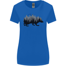 A Hedgehog Depicting a Forest Womens Wider Cut T-Shirt Royal Blue