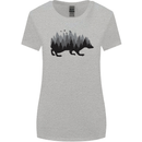 A Hedgehog Depicting a Forest Womens Wider Cut T-Shirt Sports Grey