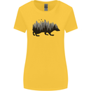 A Hedgehog Depicting a Forest Womens Wider Cut T-Shirt Yellow