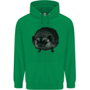 A Hedgehog Drawing Childrens Kids Hoodie Irish Green