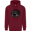 A Hedgehog Drawing Childrens Kids Hoodie Maroon