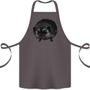 A Hedgehog Drawing Cotton Apron 100% Organic Dark Grey