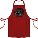 A Hedgehog Drawing Cotton Apron 100% Organic Maroon