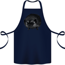 A Hedgehog Drawing Cotton Apron 100% Organic Navy Blue