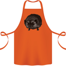 A Hedgehog Drawing Cotton Apron 100% Organic Orange