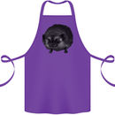 A Hedgehog Drawing Cotton Apron 100% Organic Purple