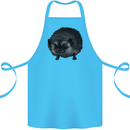A Hedgehog Drawing Cotton Apron 100% Organic Turquoise