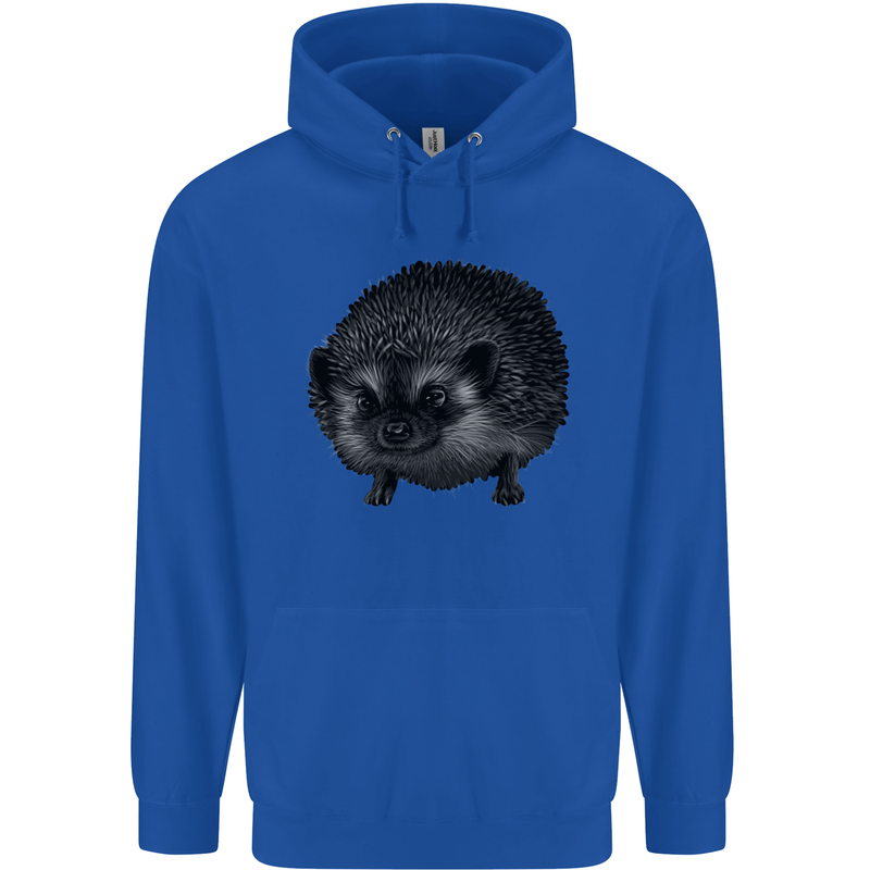 A Hedgehog Drawing Mens 80% Cotton Hoodie Royal Blue