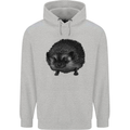 A Hedgehog Drawing Mens 80% Cotton Hoodie Sports Grey