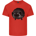 A Hedgehog Drawing Mens Cotton T-Shirt Tee Top Red