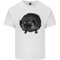 A Hedgehog Drawing Mens Cotton T-Shirt Tee Top White