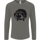 A Hedgehog Drawing Mens Long Sleeve T-Shirt Charcoal